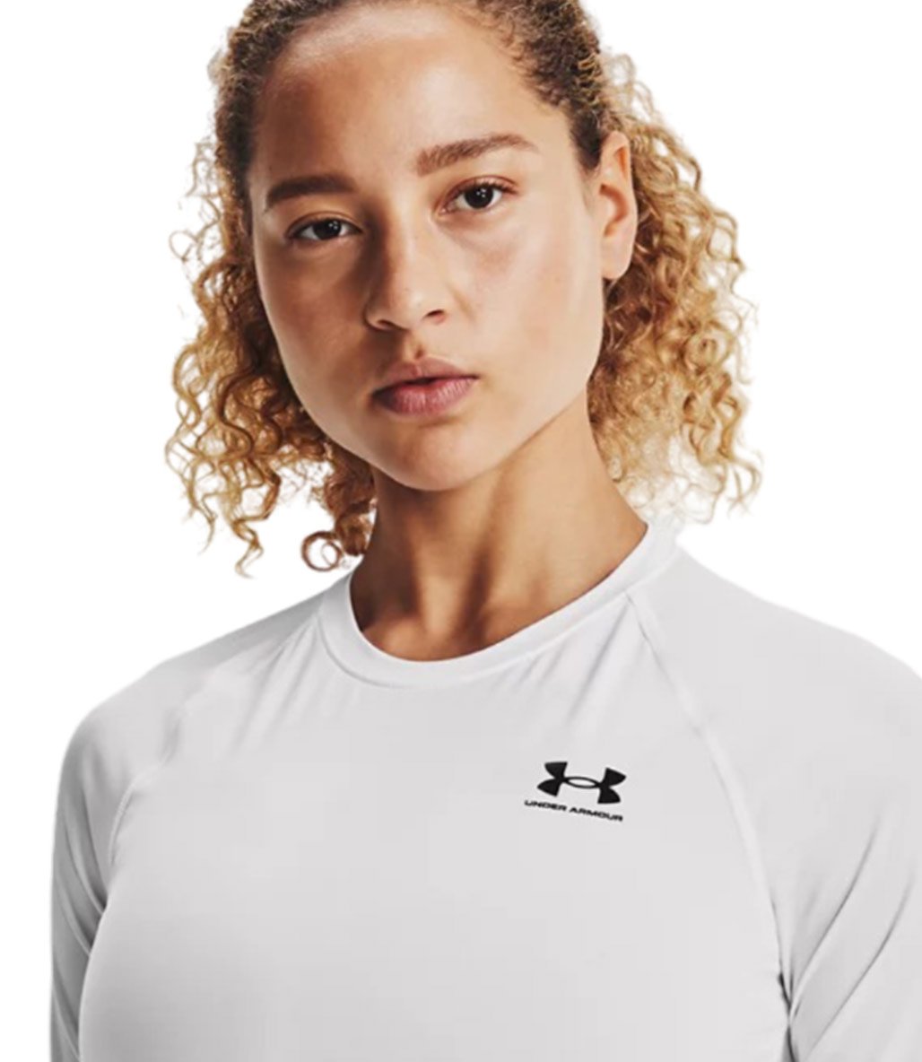 Under Armour HeatGear Compression Kadın Uzun Kollu T-Shirt Beyaz