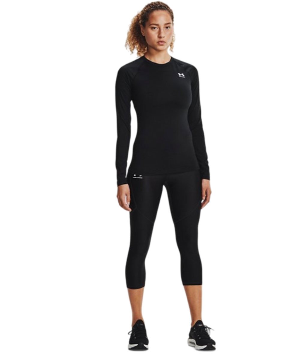 Under Armour HeatGear Compression Kadın Uzun Kollu T-Shirt Siyah