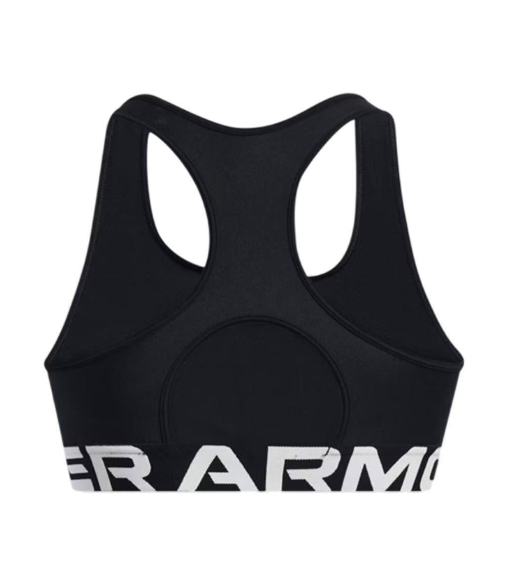 Under Armour HeatGear Mid Branded Sporcu Sütyeni Siyah