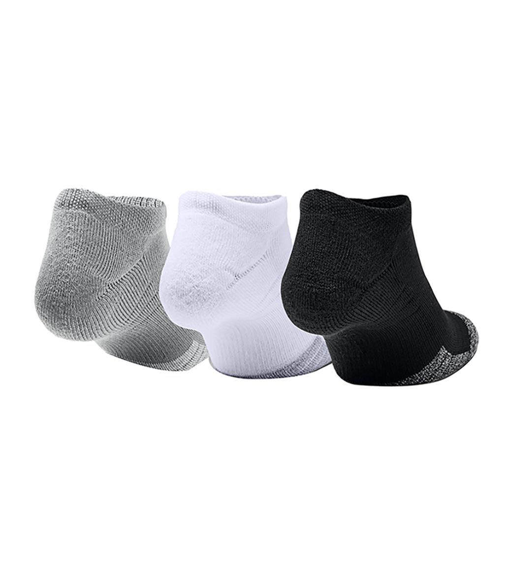 Under Armour Heatgear No Show Çorap 3'lü Paket Siyah Gri Beyaz