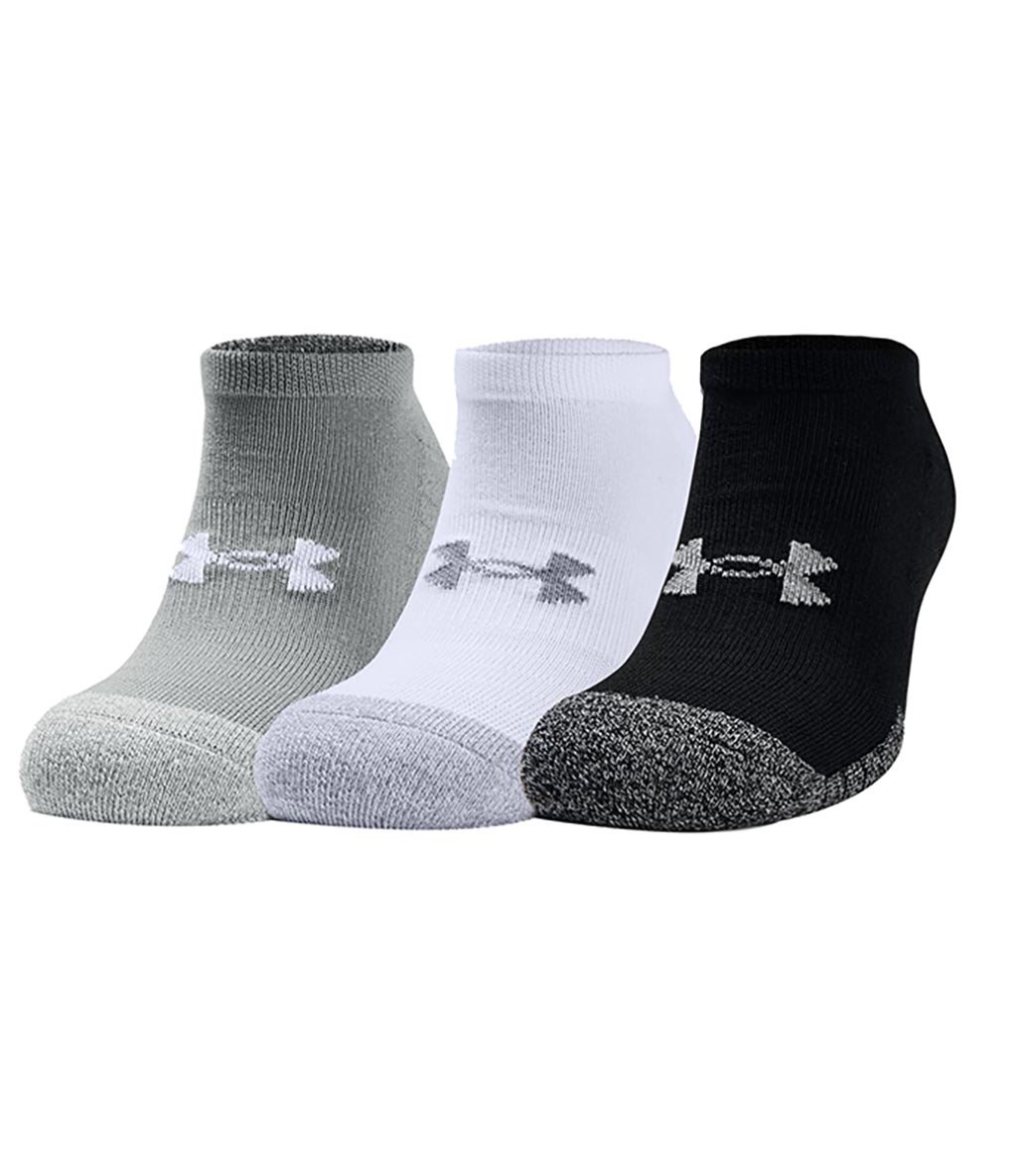 Under Armour Heatgear No Show Çorap 3'lü Paket Siyah Gri Beyaz