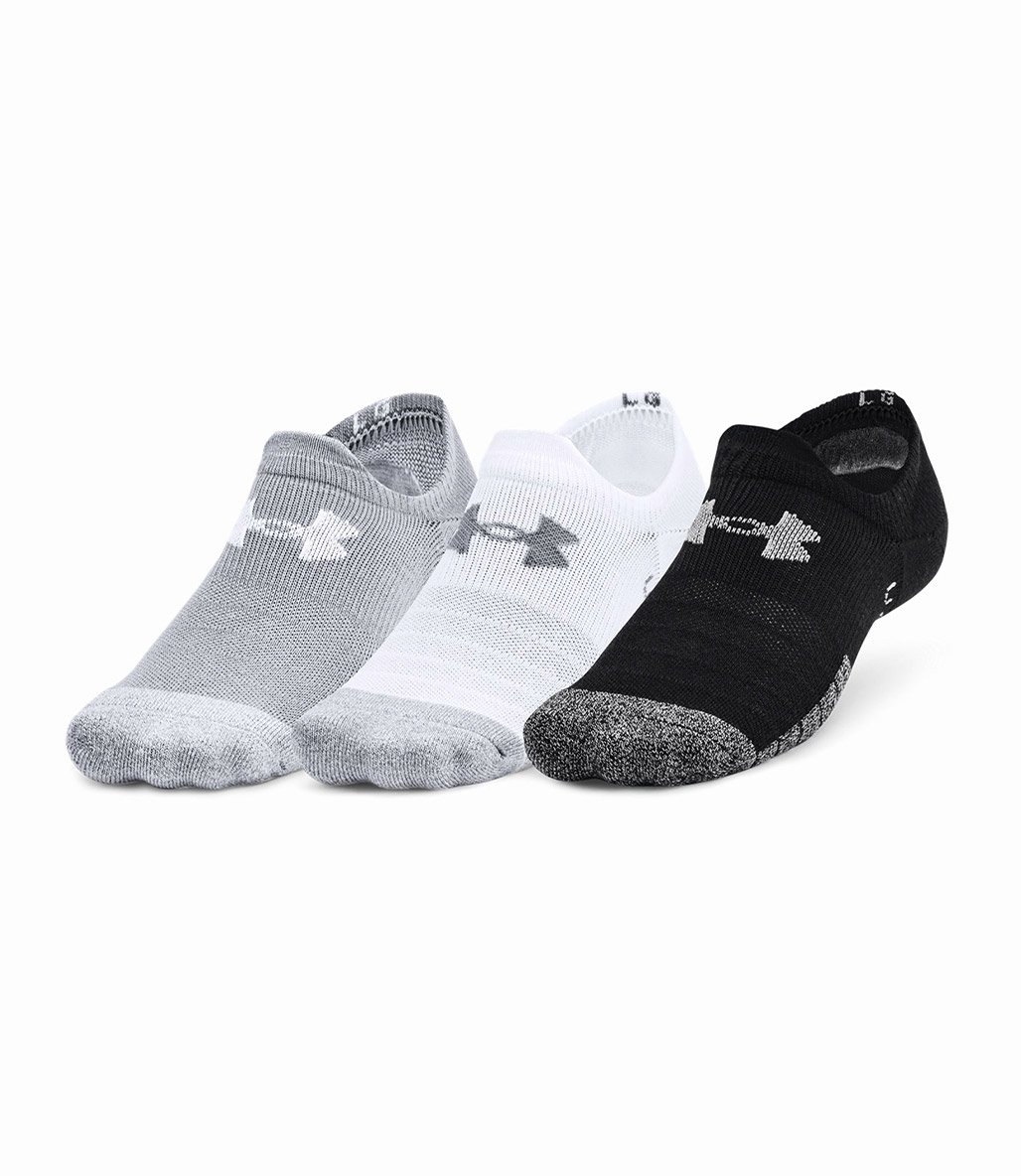 Under Armour Heatgear Ultra Low Tab Çorap 3'Lü Paket Siyah Gri Beyaz