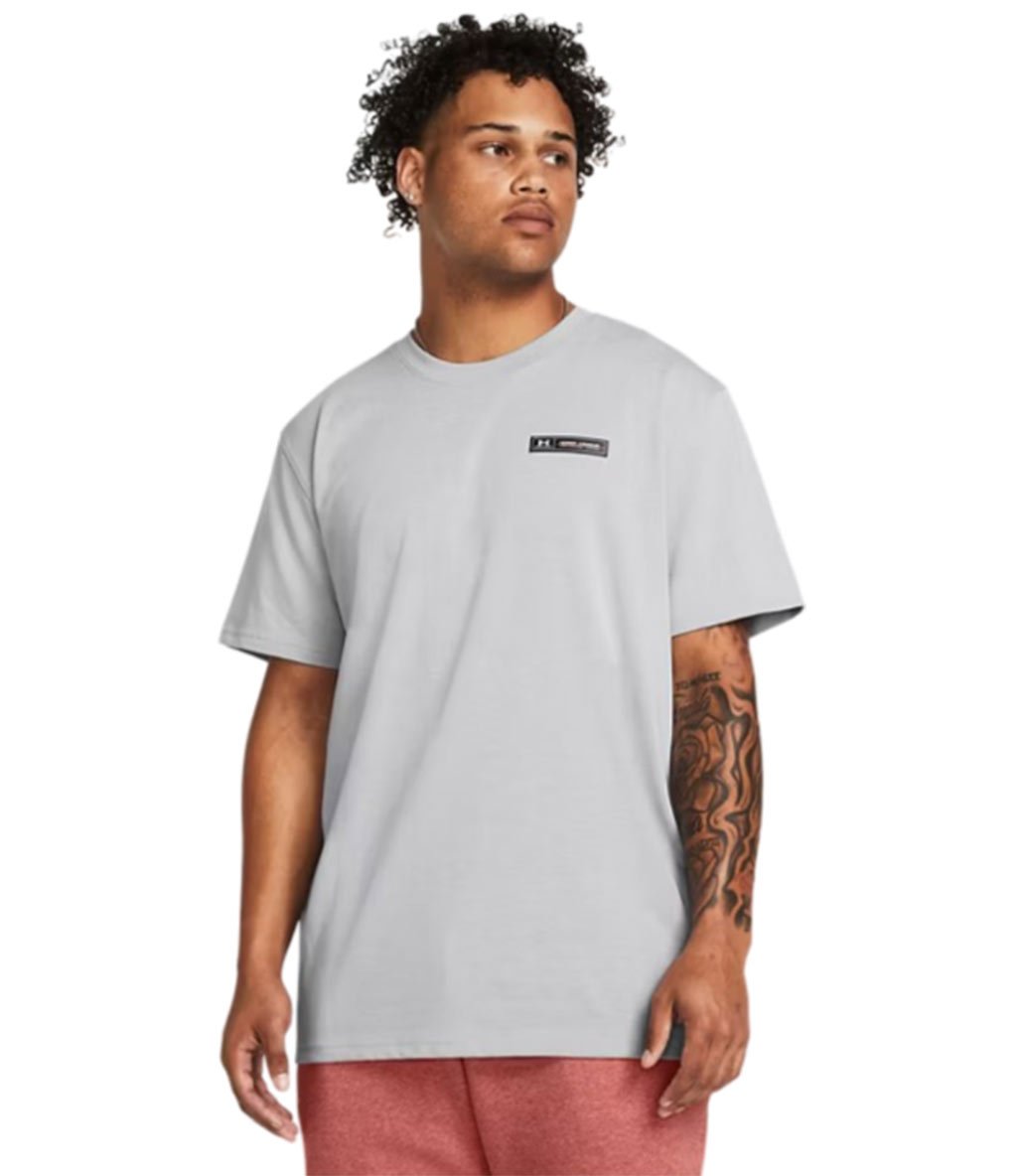Under Armour Heavyweight Armour Label Kısa Kollu T-Shirt Gri