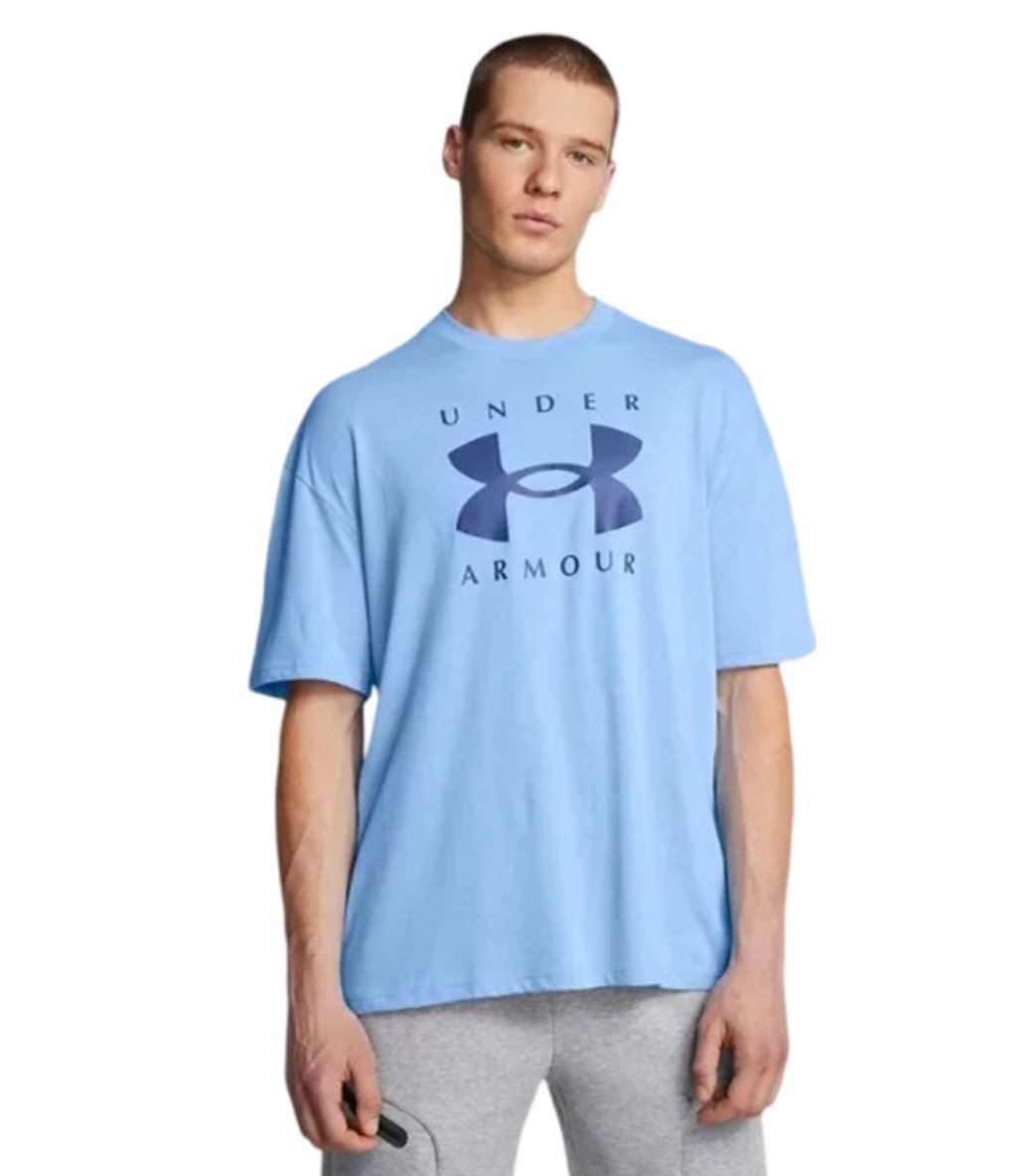 Under Armour Heavyweight Oversize Kısa Kollu T-Shirt Açık Mavi