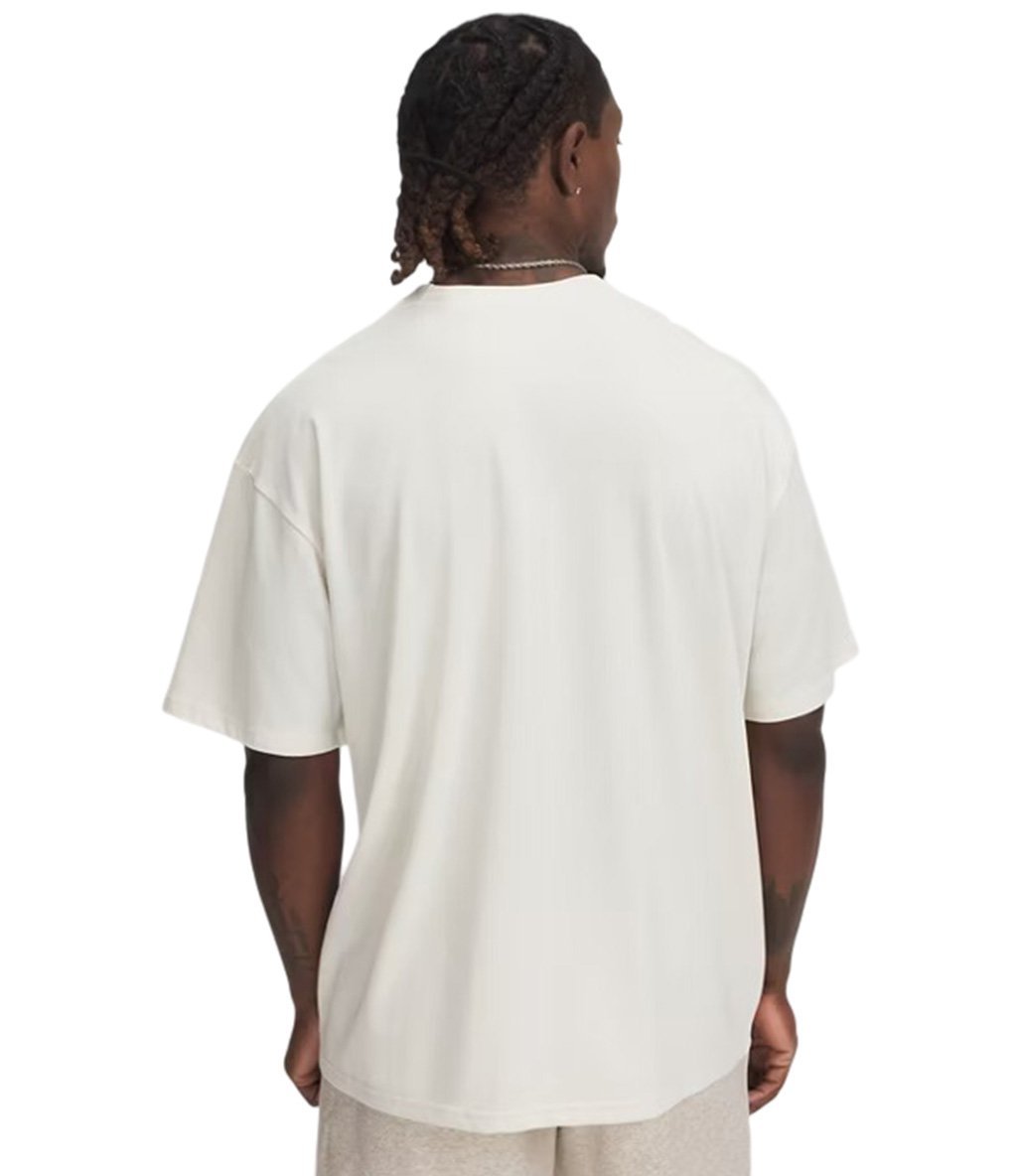 Under Armour Heavyweight Varsity Oversize Kısa Kollu T-Shirt Bej