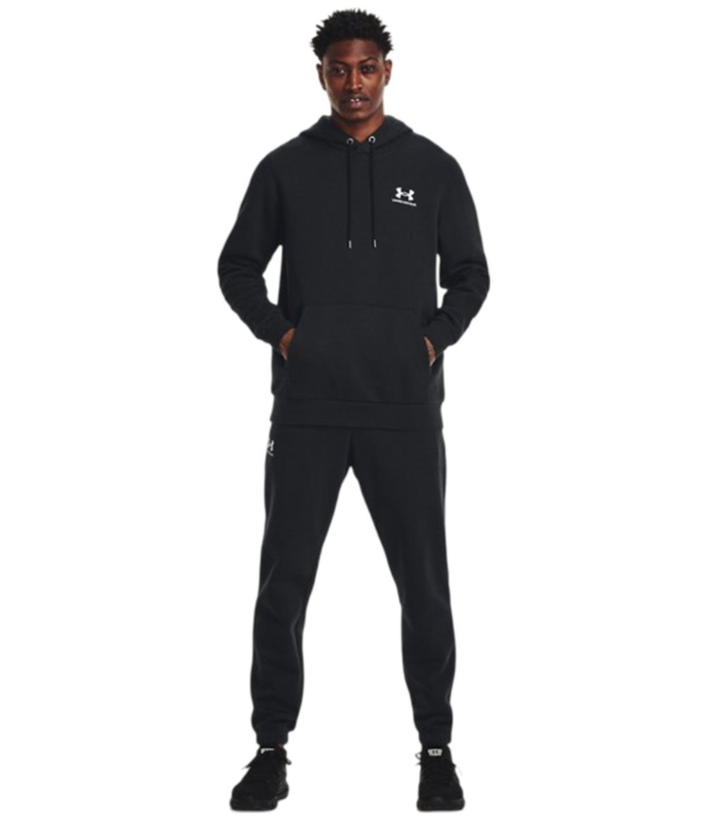 Under Armour Icon Essentials Fleece Kapu onlu Sweatshirt Siyah Fitmoda