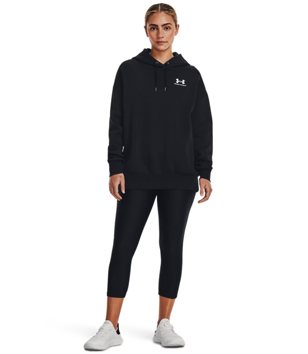 Under Armour Icon Fleece Kadın Oversize Sweatshirt Siyah