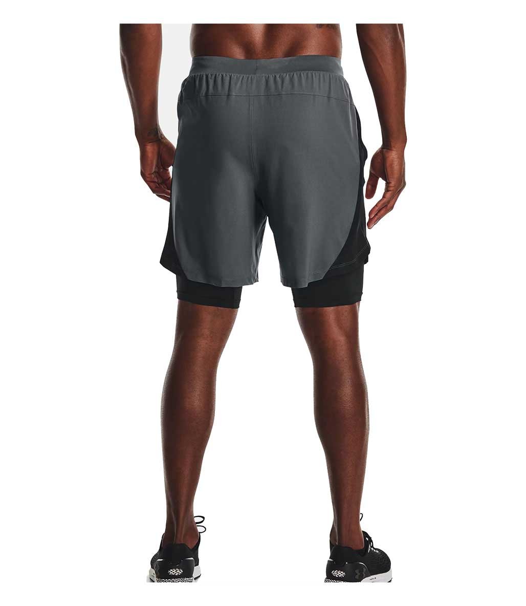 Under Armour Launch Sw 2N1 Şort Siyah Gri