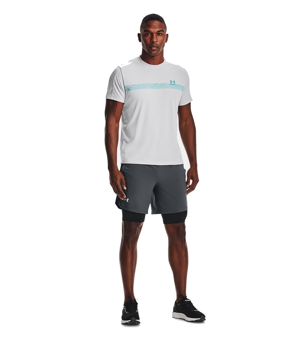 Under Armour Launch Sw 2N1 Şort Siyah Gri