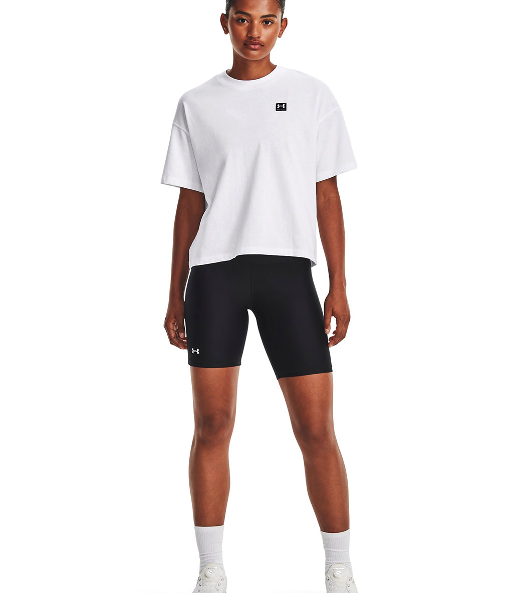 Under Armour LC Oversized Heavyweight Kadın Kısa Kollu T-Shirt Beyaz