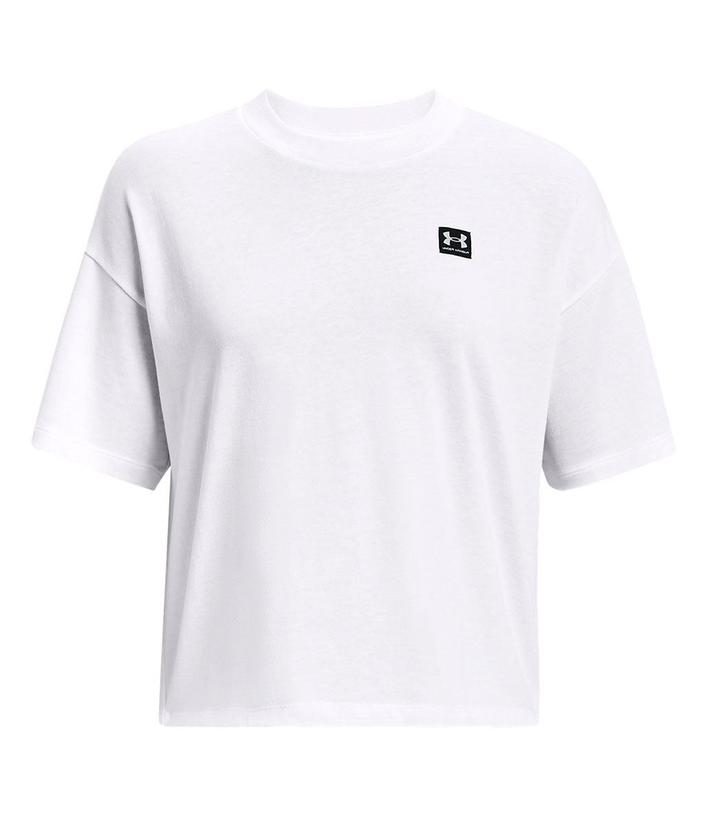 Under Armour LC Oversized Heavyweight Kadın Kısa Kollu T-Shirt Beyaz