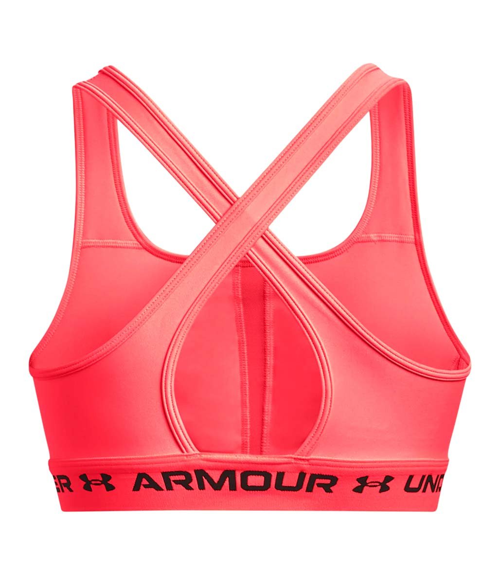Under Armour Mid Çapraz Sırtlı Sporcu Sütyeni Pembe