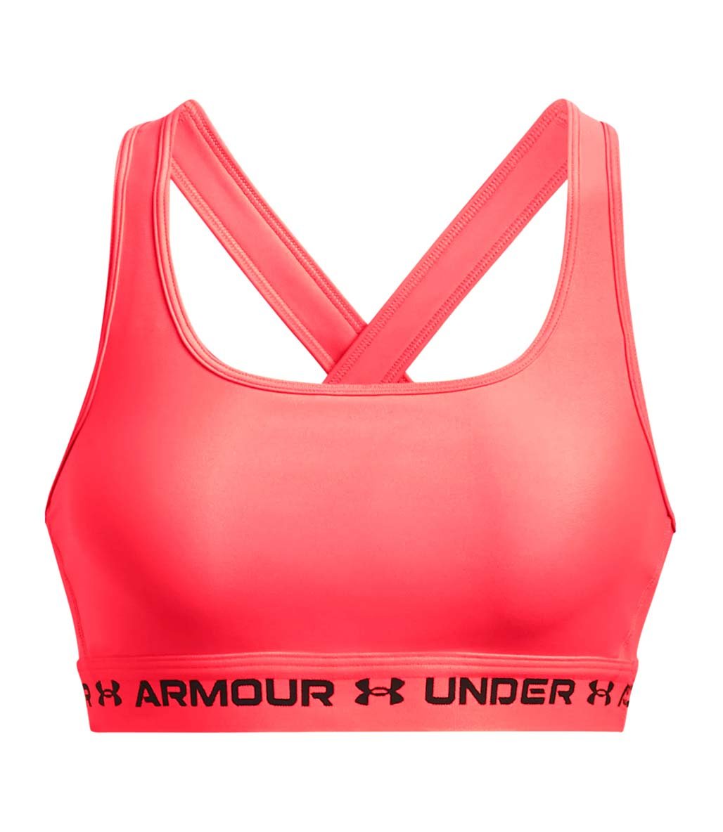 Under Armour Mid Çapraz Sırtlı Sporcu Sütyeni Pembe