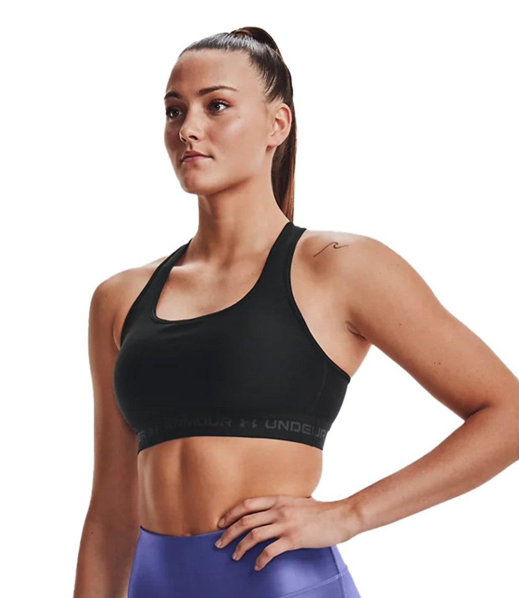 Under Armour Mid Çapraz Sırtlı Sporcu Sütyeni Siyah