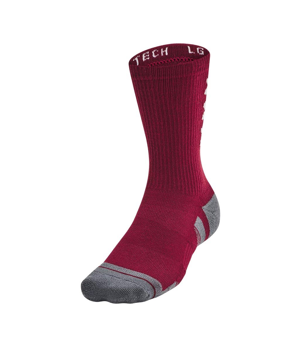 Under Armour Perf Tech Nov 3'Lü Paket Crew Çorap Bordo Gri