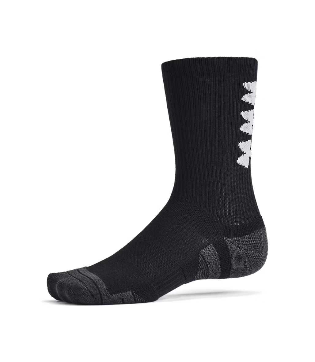 Under Armour Perf Tech Nov 3'Lü Paket Crew Çorap Siyah Beyaz