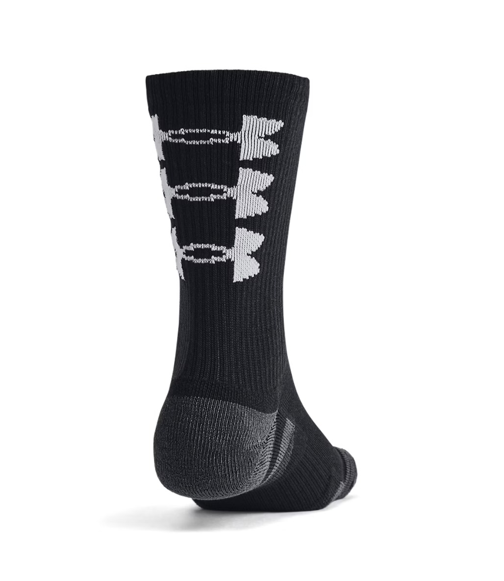Under Armour Perf Tech Nov 3'Lü Paket Crew Çorap Siyah Beyaz