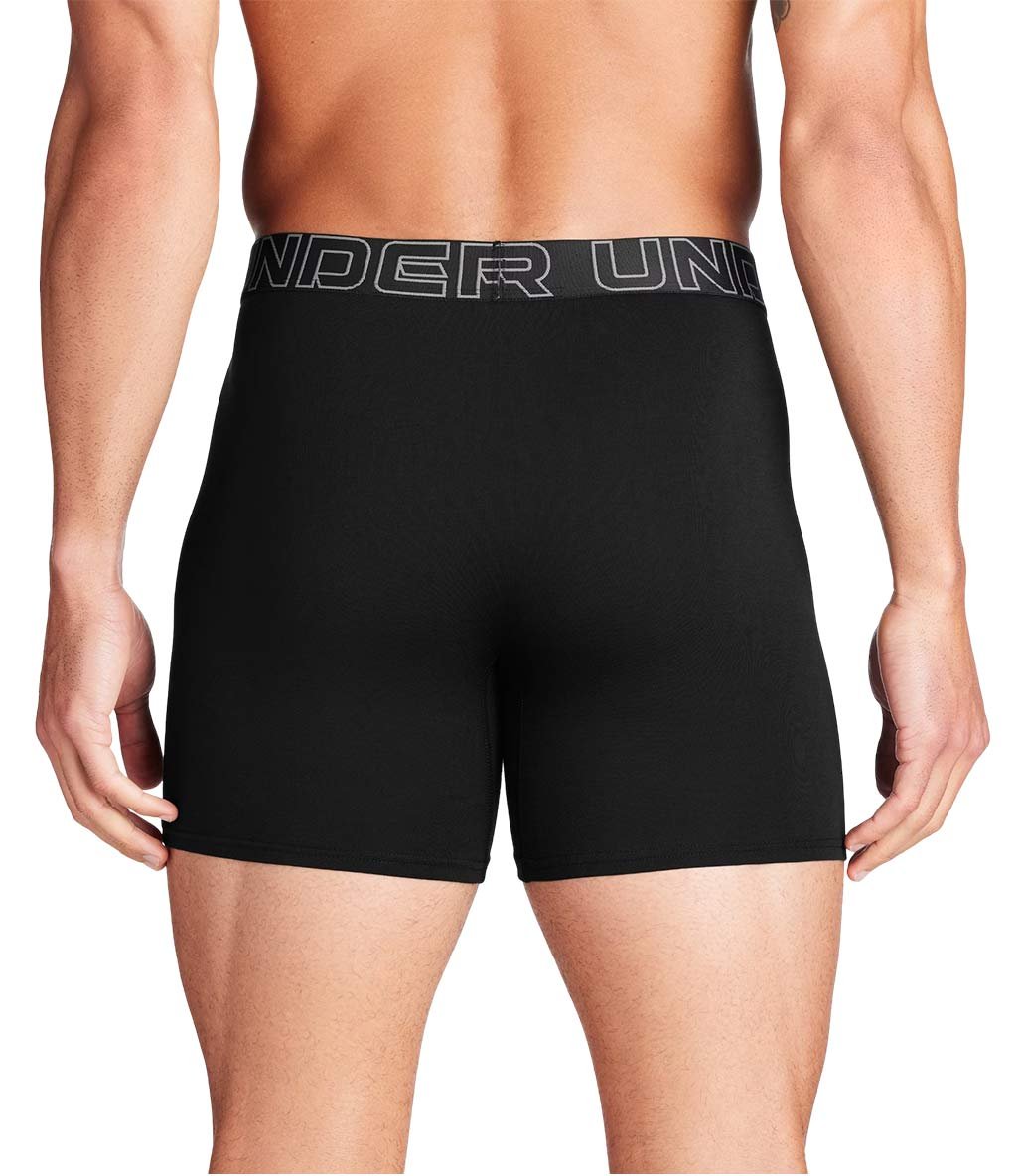Under Armour Performance Cotton 6" Boxerjock 3'lü Paket Siyah