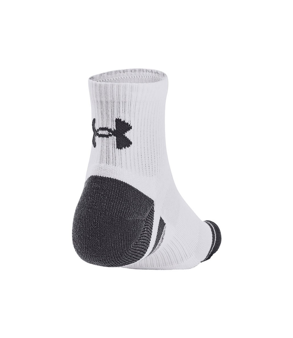 Under Armour Performance Tech 3'lü Paket Quarter Çorap Beyaz Gri