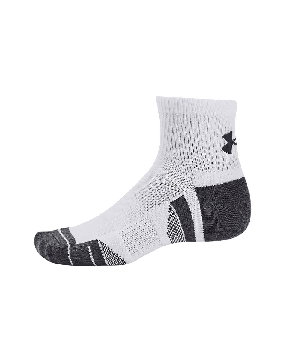 Under Armour Performance Tech 3'lü Paket Quarter Çorap Beyaz Gri