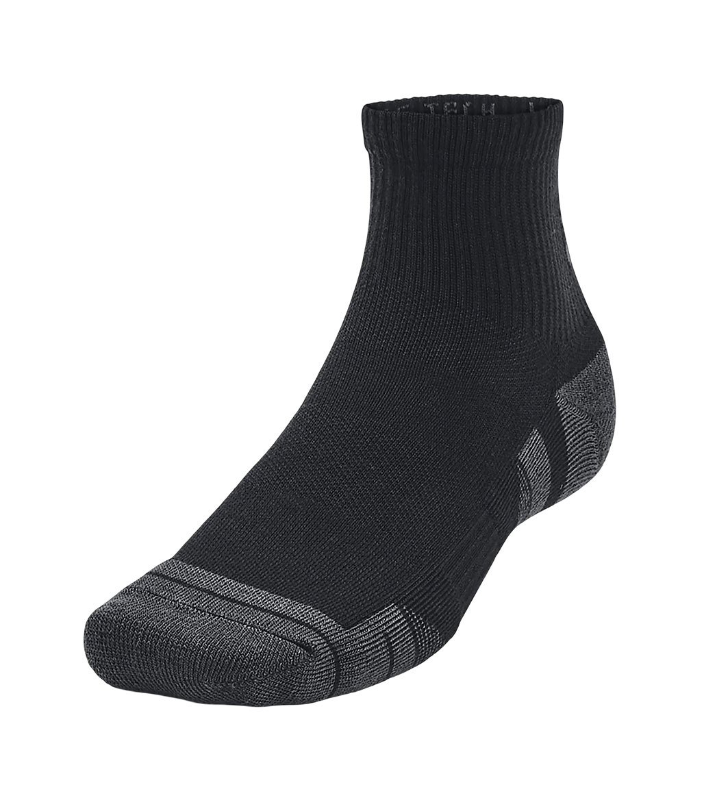 Under Armour Performance Tech 3'lü Paket Quarter Çorap Siyah Gri