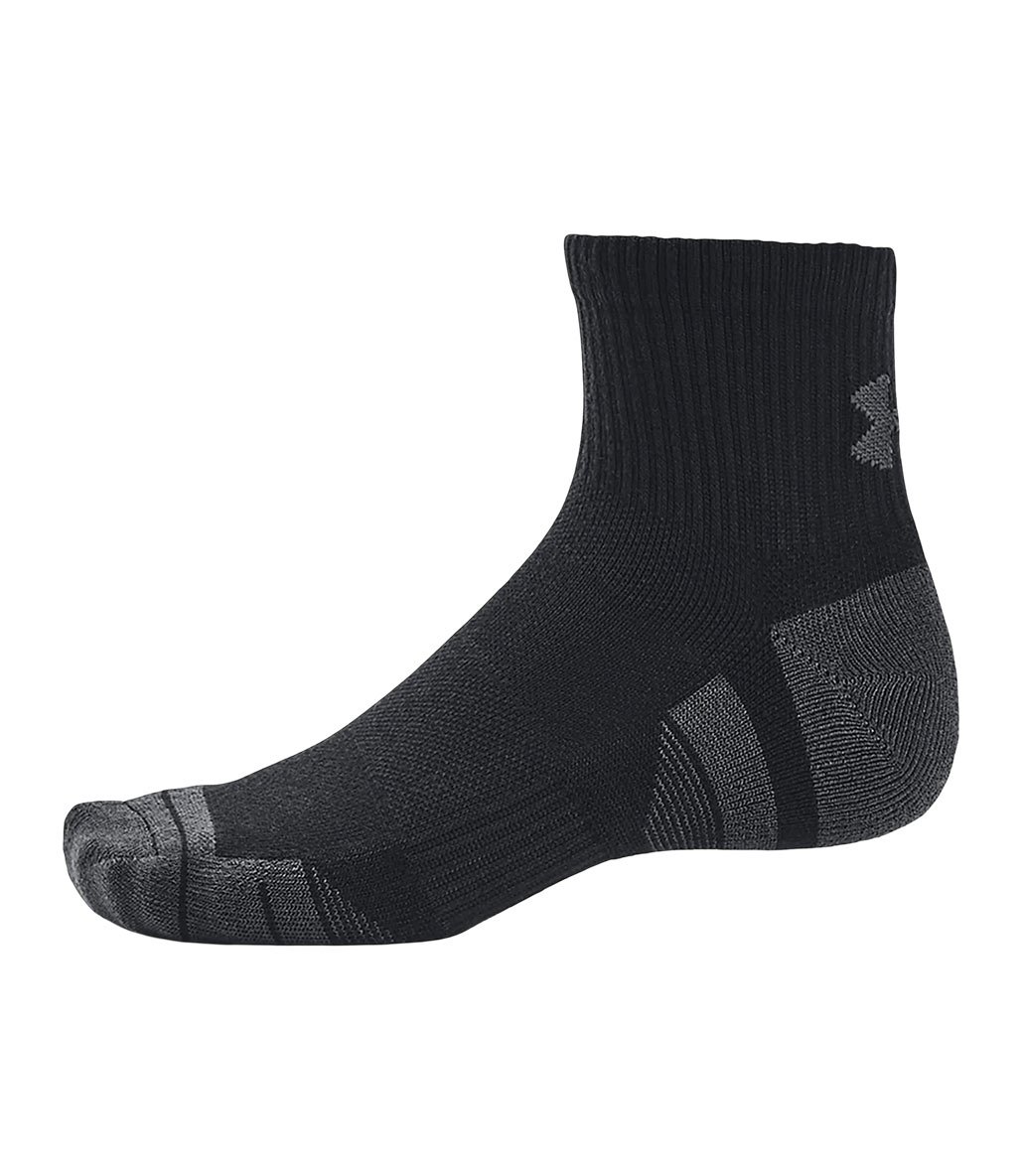 Under Armour Performance Tech 3'lü Paket Quarter Çorap Siyah Gri