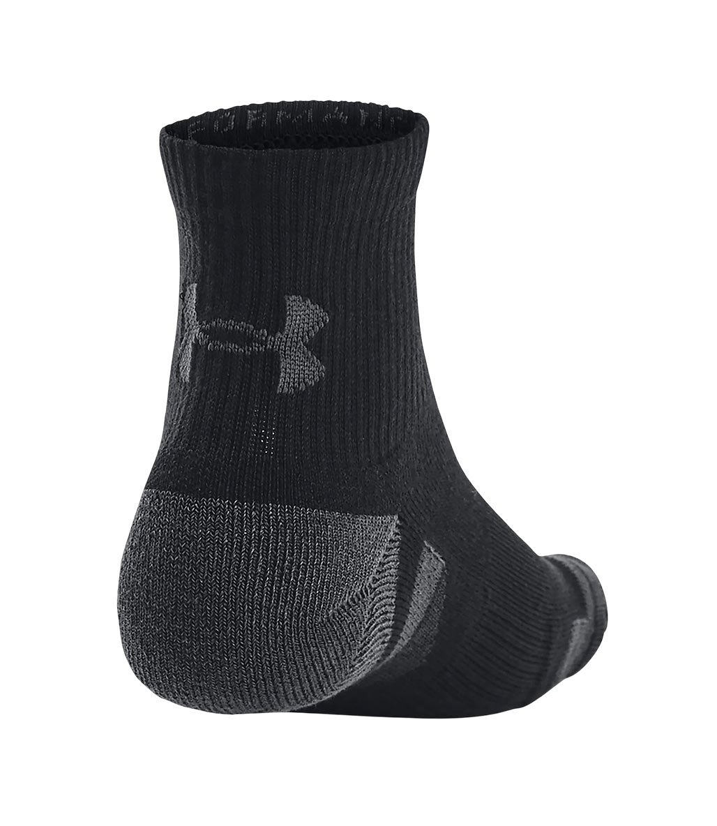 Under Armour Performance Tech 3'lü Paket Quarter Çorap Siyah Gri