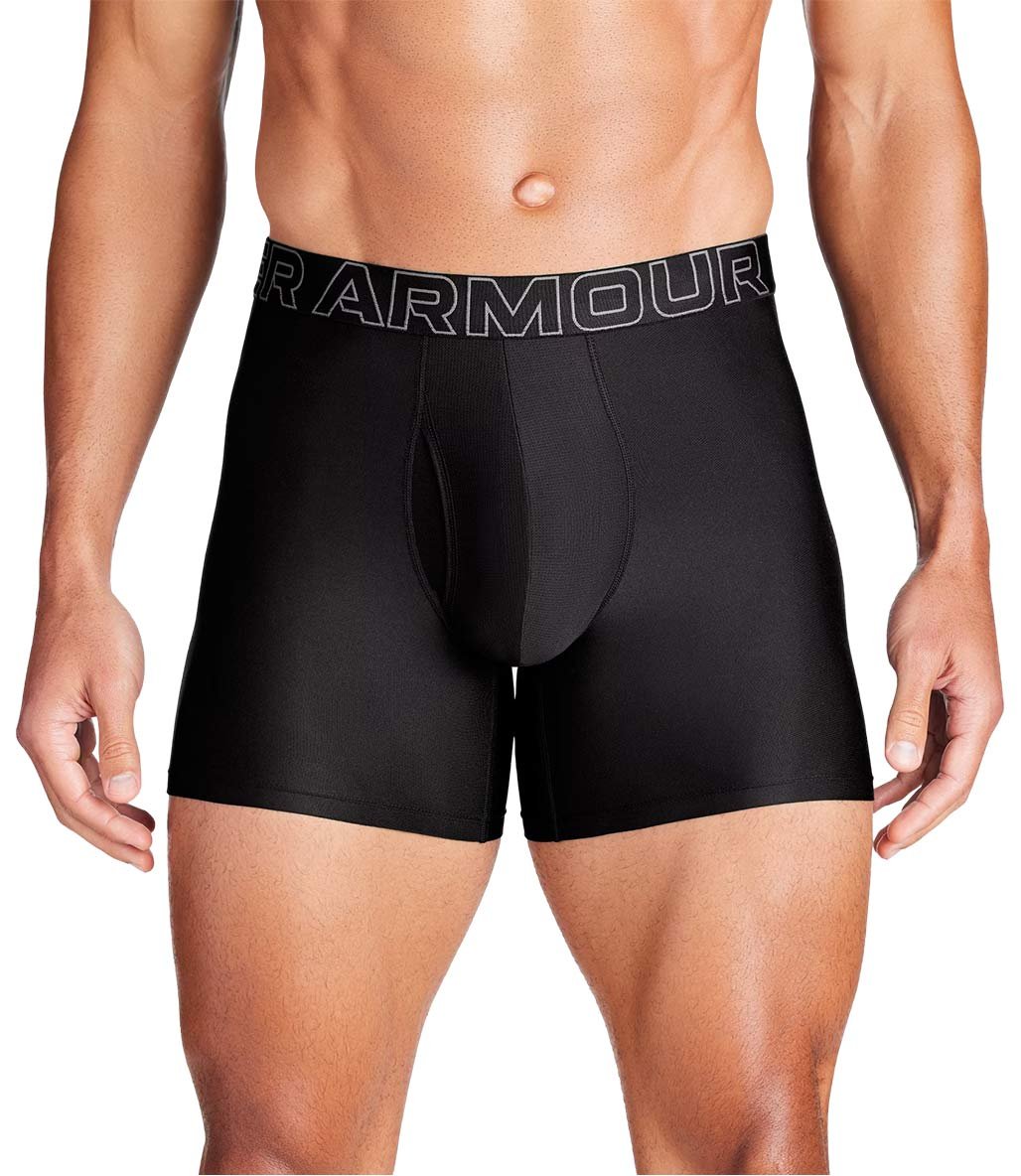 Under Armour Performance Tech 6" Boxerjock 3'lü Paket Siyah