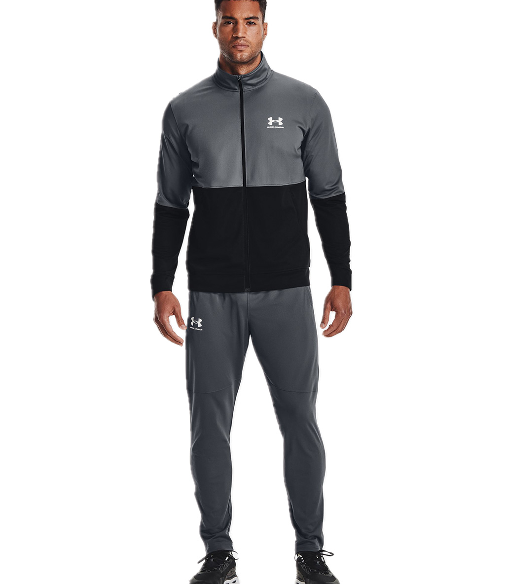 Under Armour Pique Track Jacket Fermuarlı Üst Gri Siyah