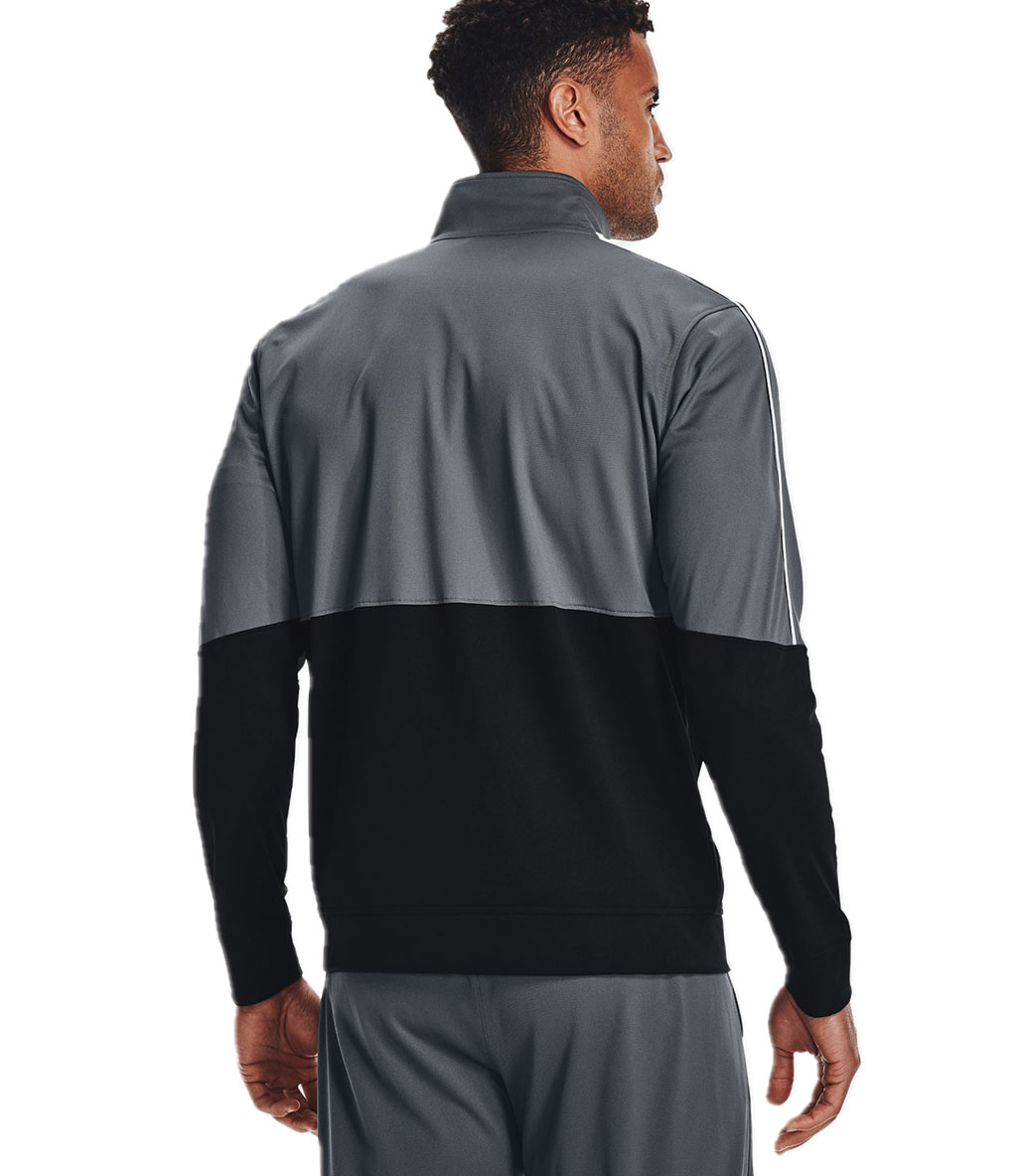 Under Armour Pique Track Jacket Fermuarlı Üst Gri Siyah