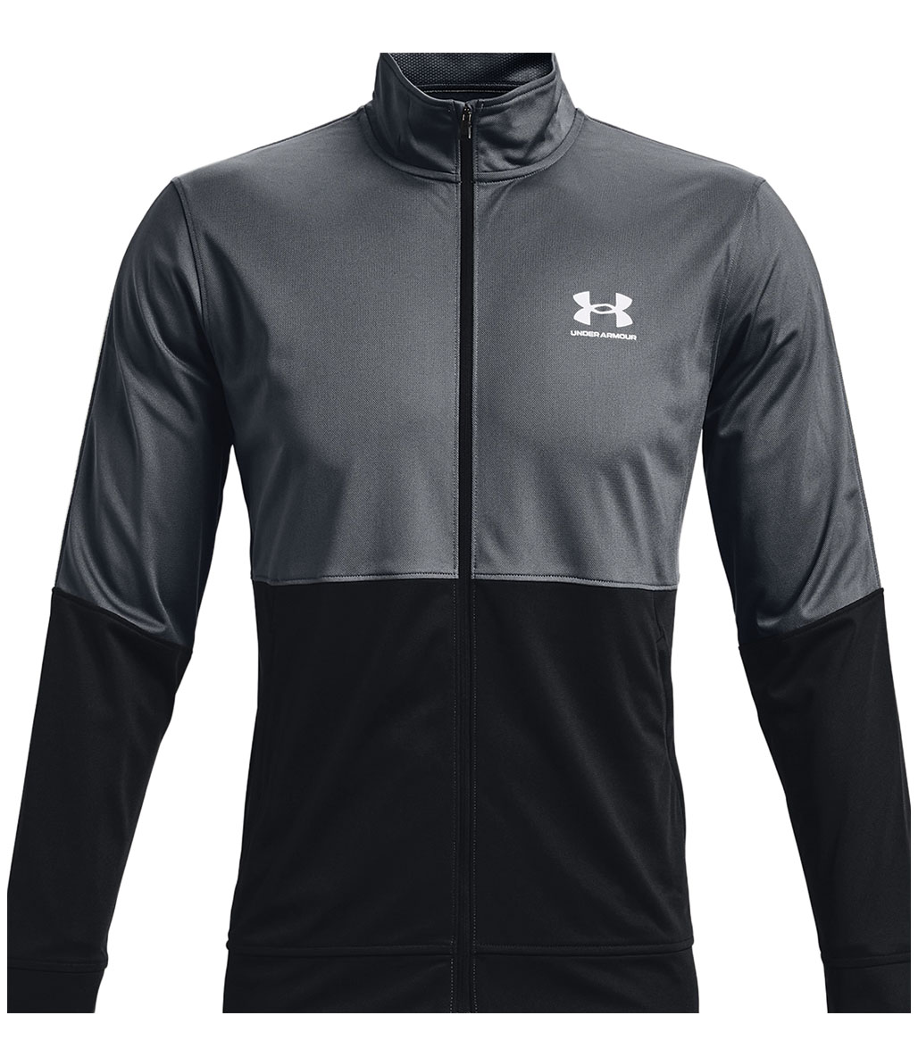 Under Armour Pique Track Jacket Fermuarlı Üst Gri Siyah
