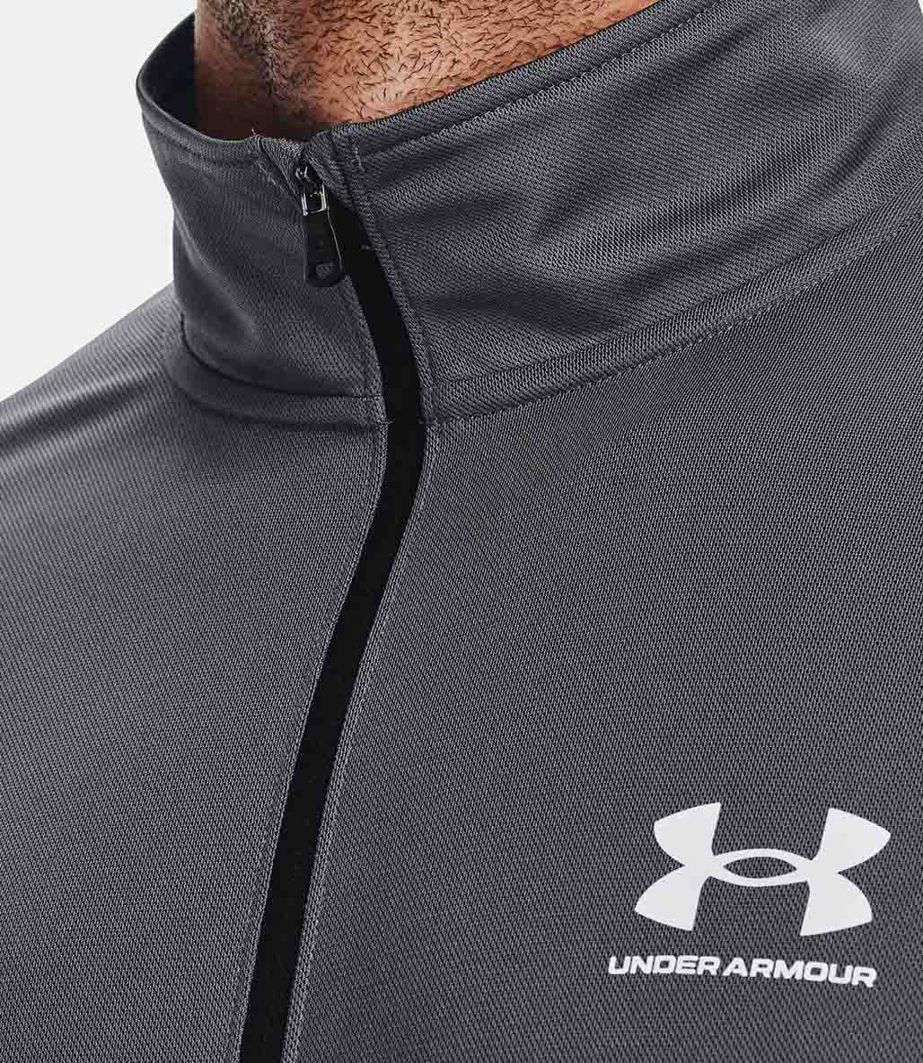 Under Armour Pique Track Jacket Fermuarlı Üst Gri Siyah