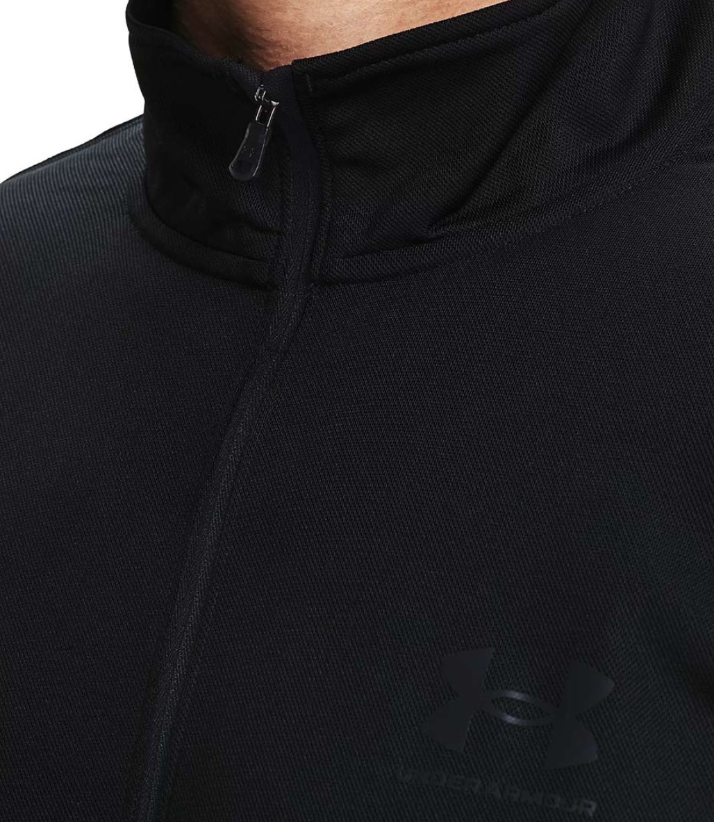 Under Armour Pique Track Jacket Fermuarlı Üst Siyah