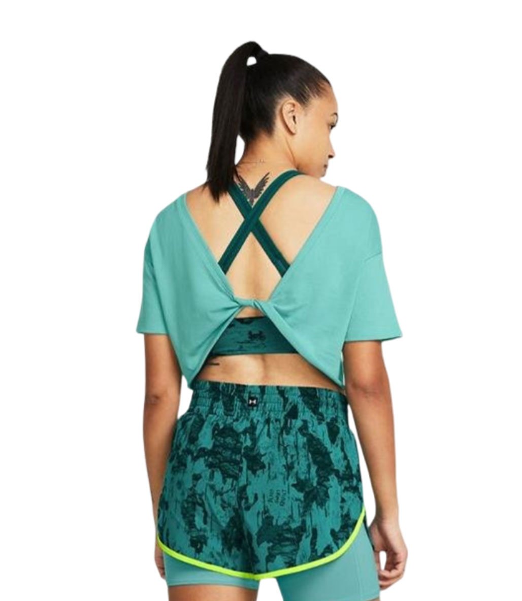 Under Armour Project Rock Balance Graphic Kadın Kısa Kollu T-Shirt Yeşil