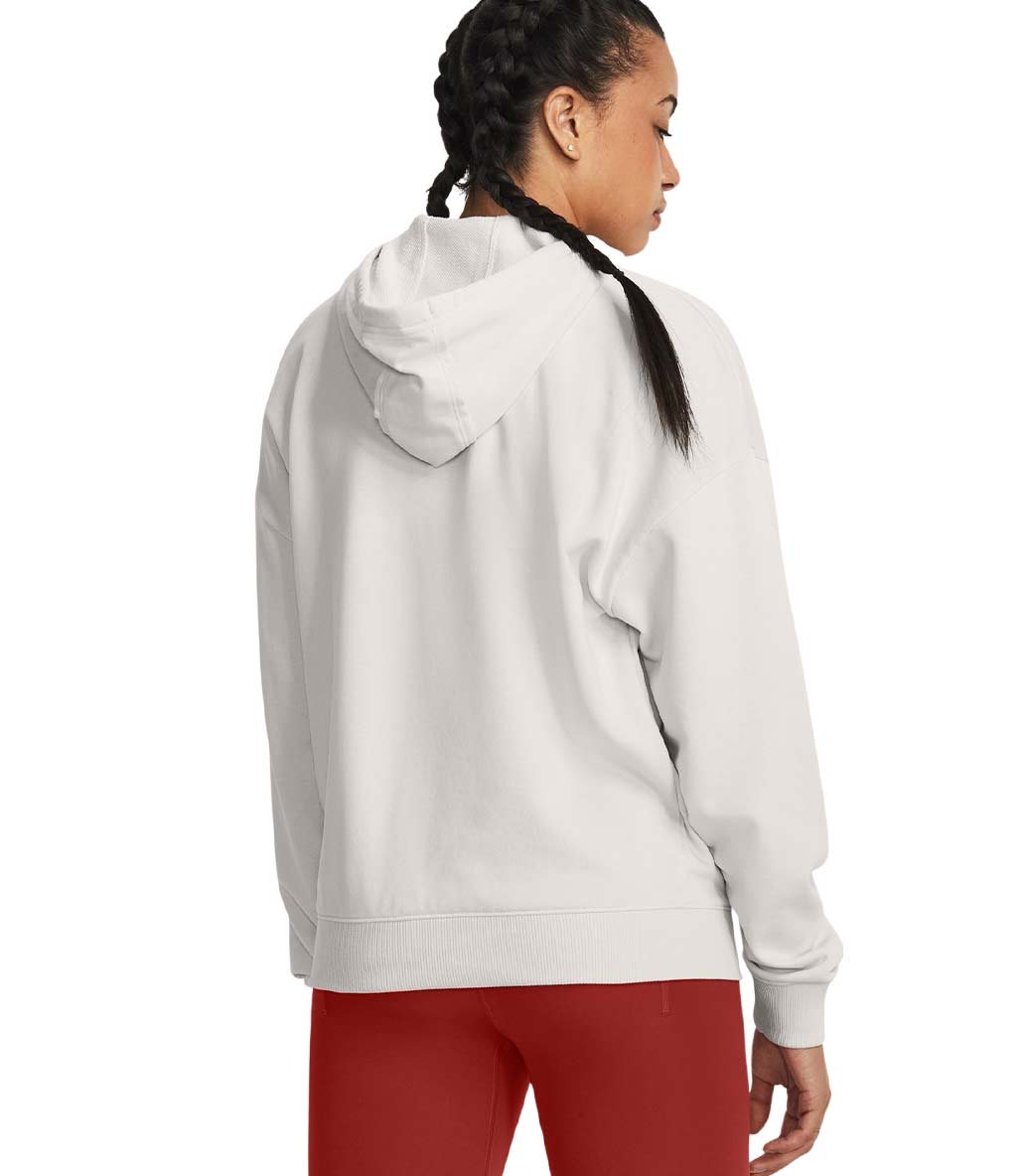 Under Armour Project Rock Everyday Terry Kadın Kapüşonlu Sweatshirt Bej