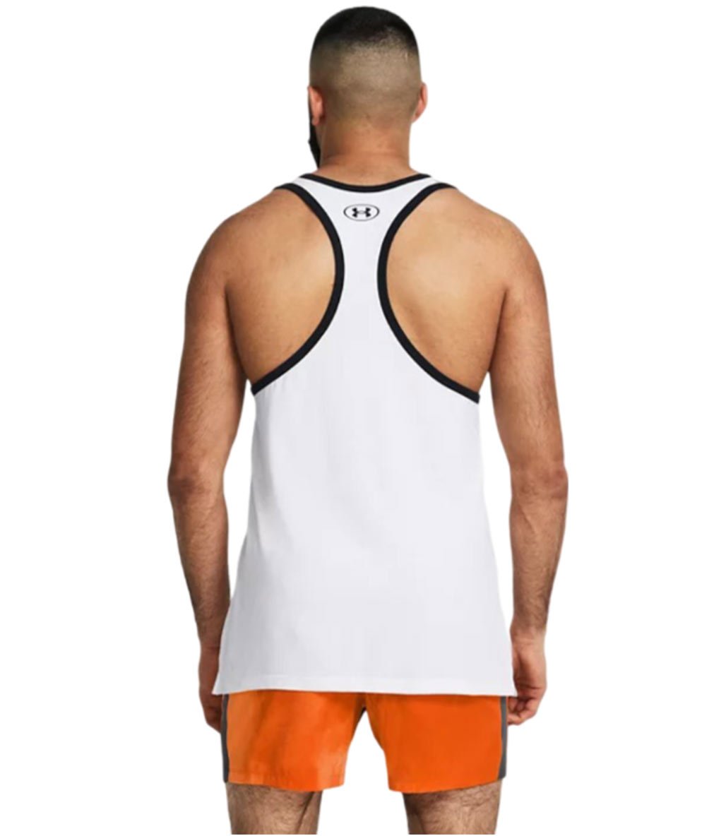 Under Armour Project Rock Get To Work Tank Atlet Beyaz Siyah