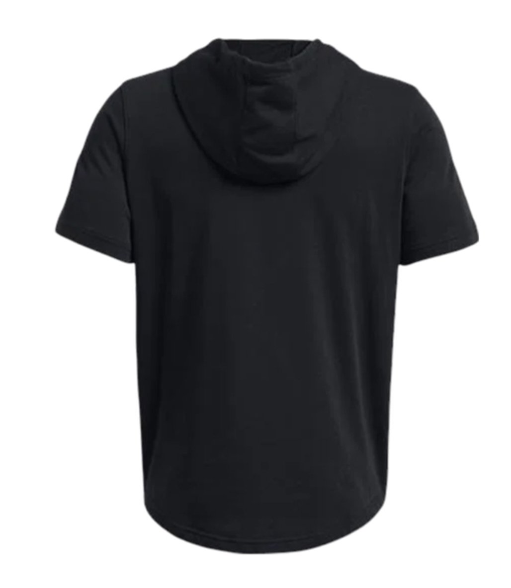 Under Armour Project Rock Terry Payoff Kısa Kollu Kapüşonlu Sweatshirt Siyah