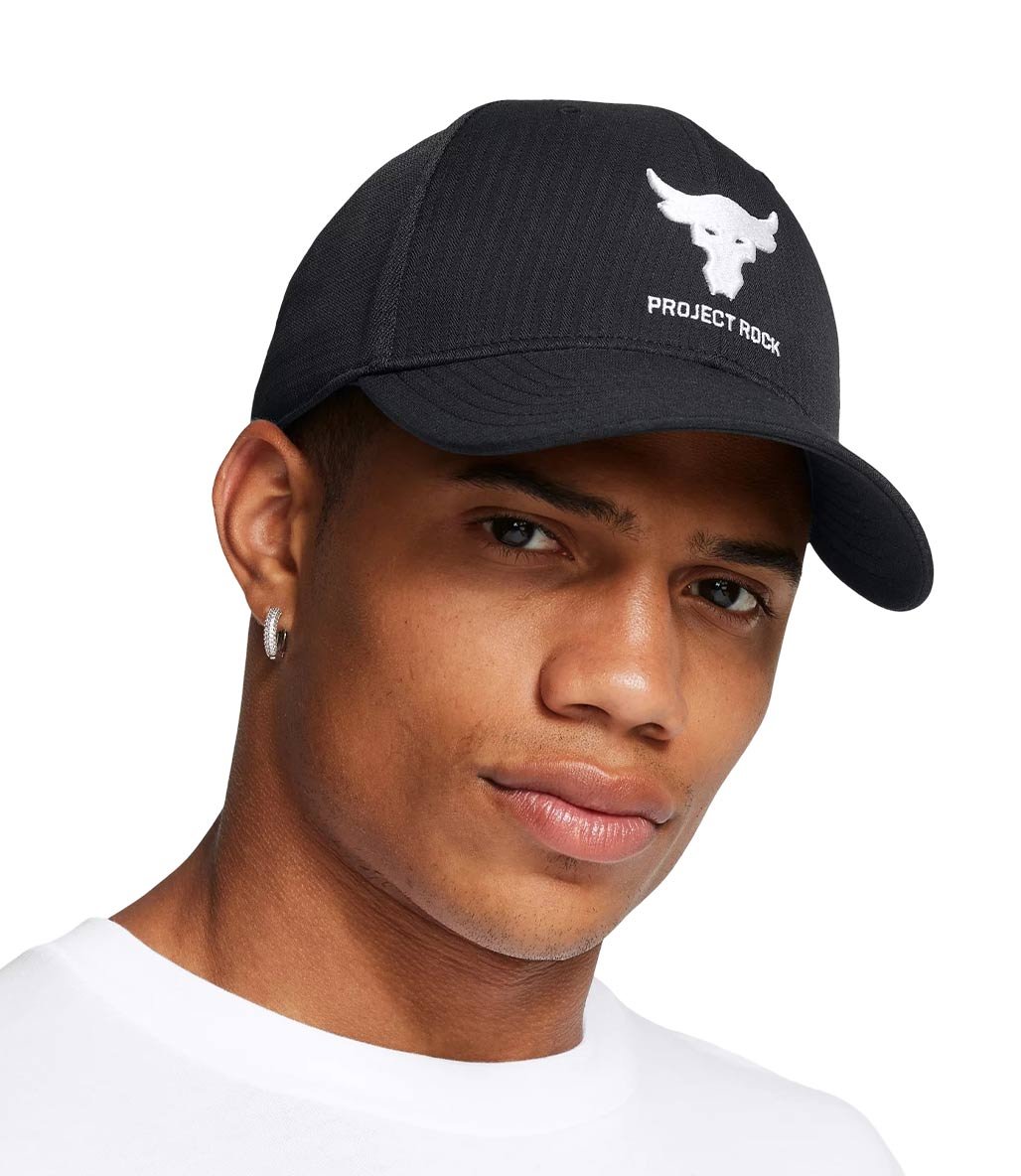 Under Armour Project Rock Trucker Şapka Siyah Beyaz