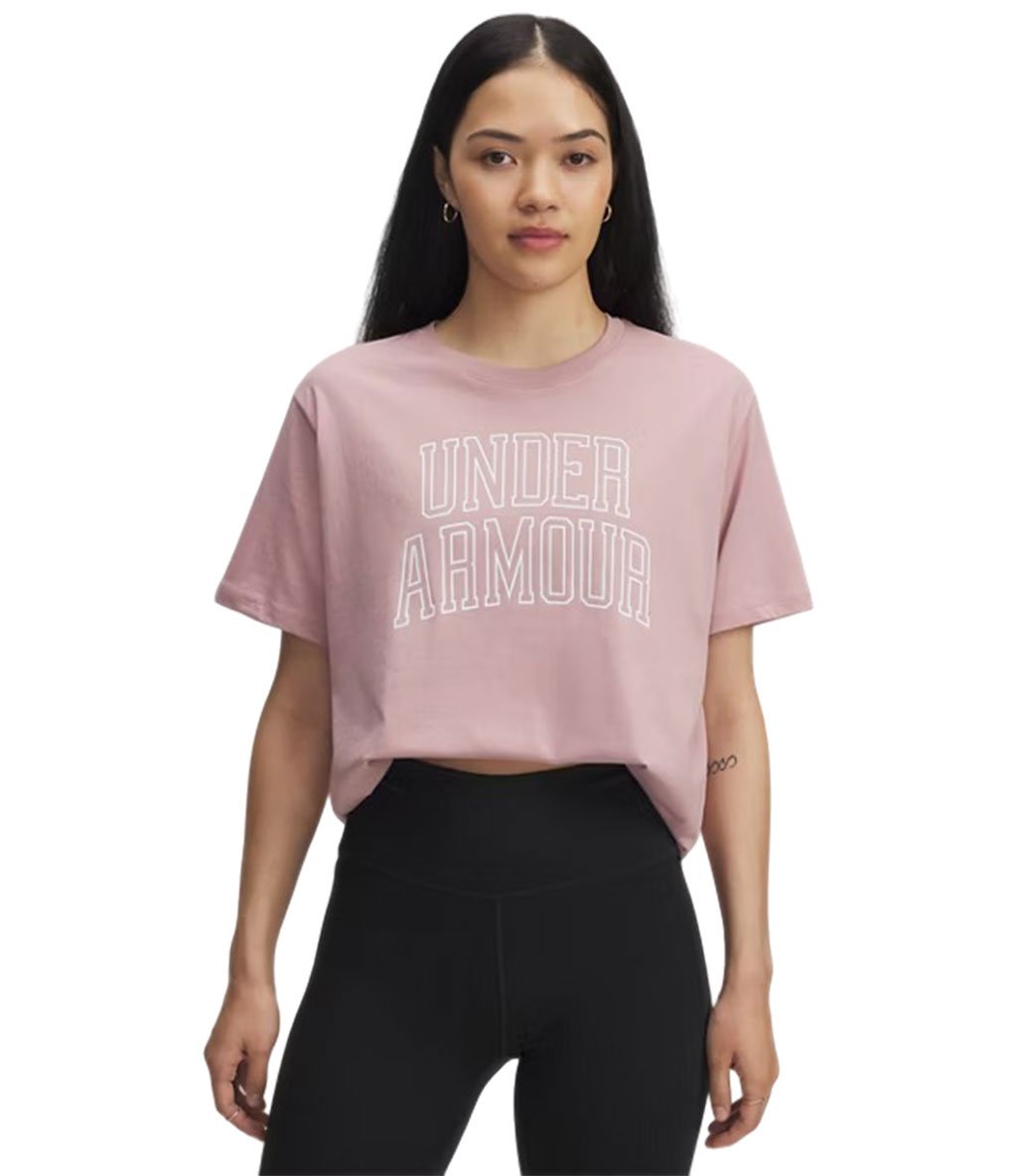 Under Armour Rival Campus Oversize Kadın T-Shirt Pembe