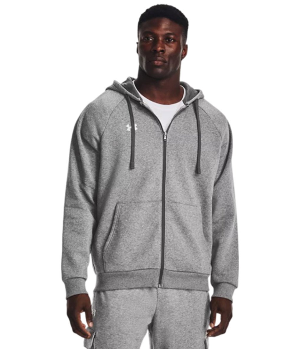 Under Armour Rival Fleece Fermuarl Kapu onlu Sweatshirt Gri Fitmoda