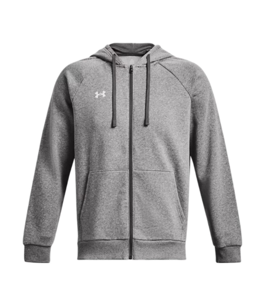 Under Armour Rival Fleece Fermuarlı Kapüşonlu Sweatshirt Gri
