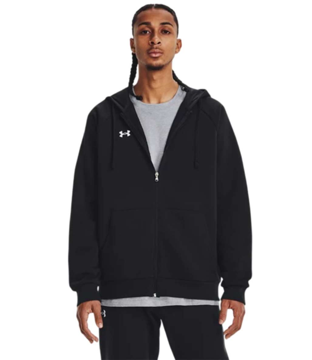 Under Armour Rival Fleece Fermuarlı Kapüşonlu Sweatshirt Siyah