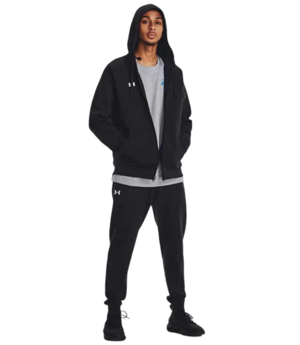 Under Armour Rival Fleece Fermuarlı Kapüşonlu Sweatshirt Siyah