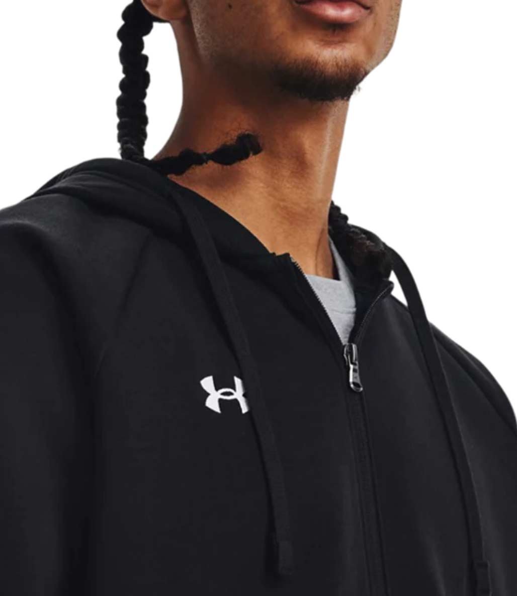 Under Armour Rival Fleece Fermuarlı Kapüşonlu Sweatshirt Siyah