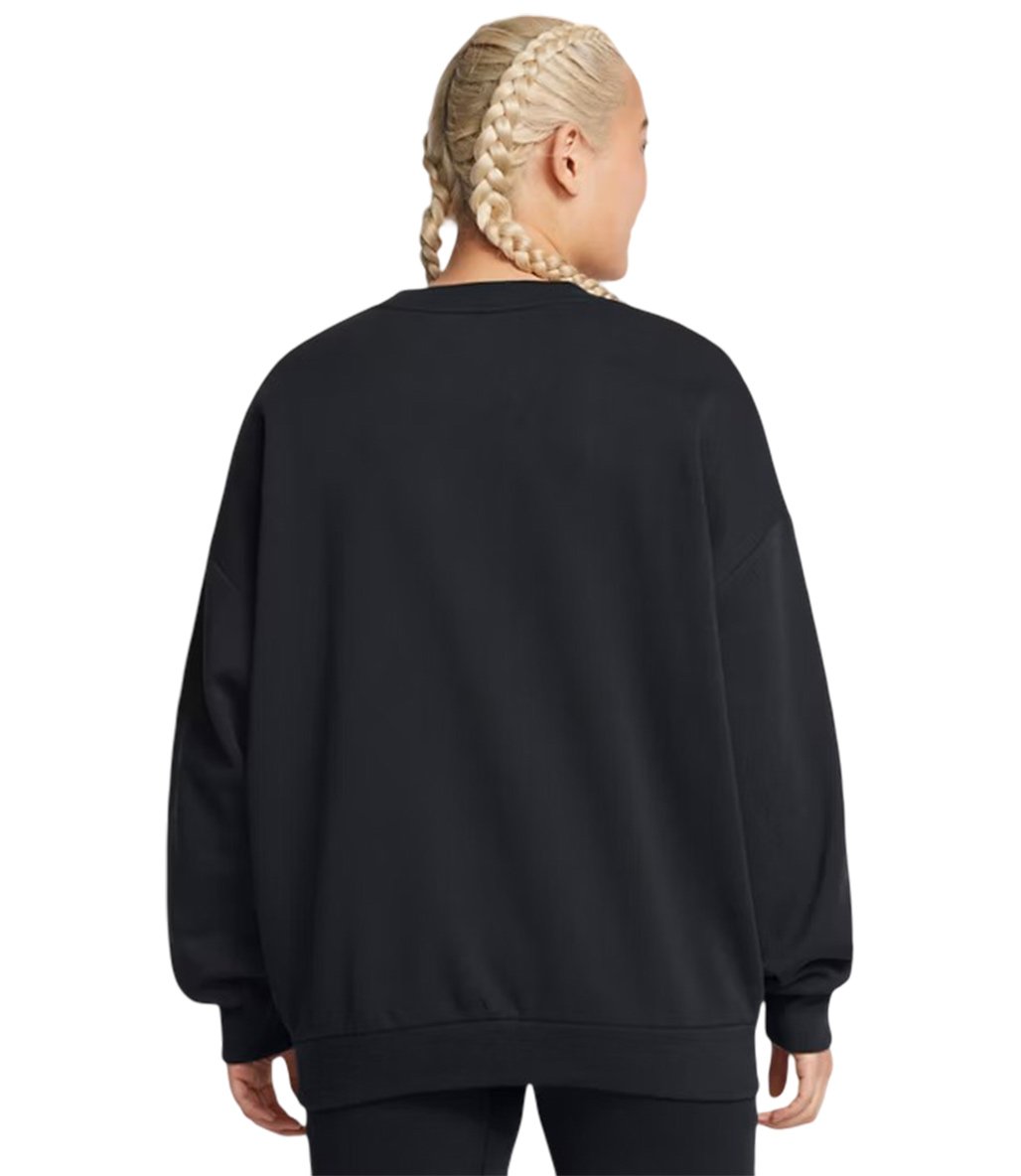 Under Armour Rival Fleece Kadın Oversize Sweatshirt Siyah