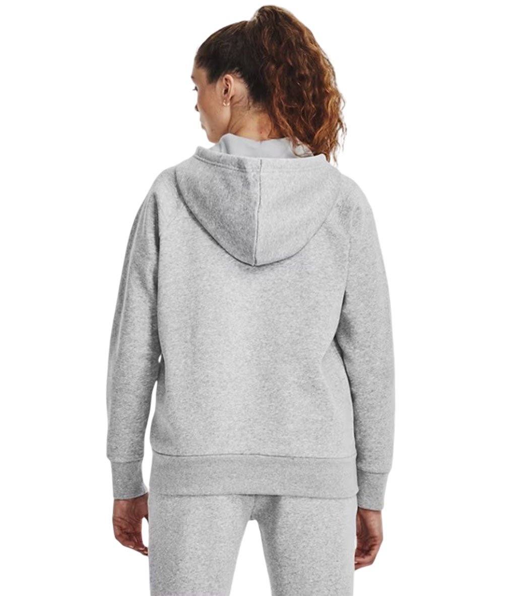Under Armour Rival Fleece Kapüşonlu Fermuarlı Kadın Sweatshirt Gri