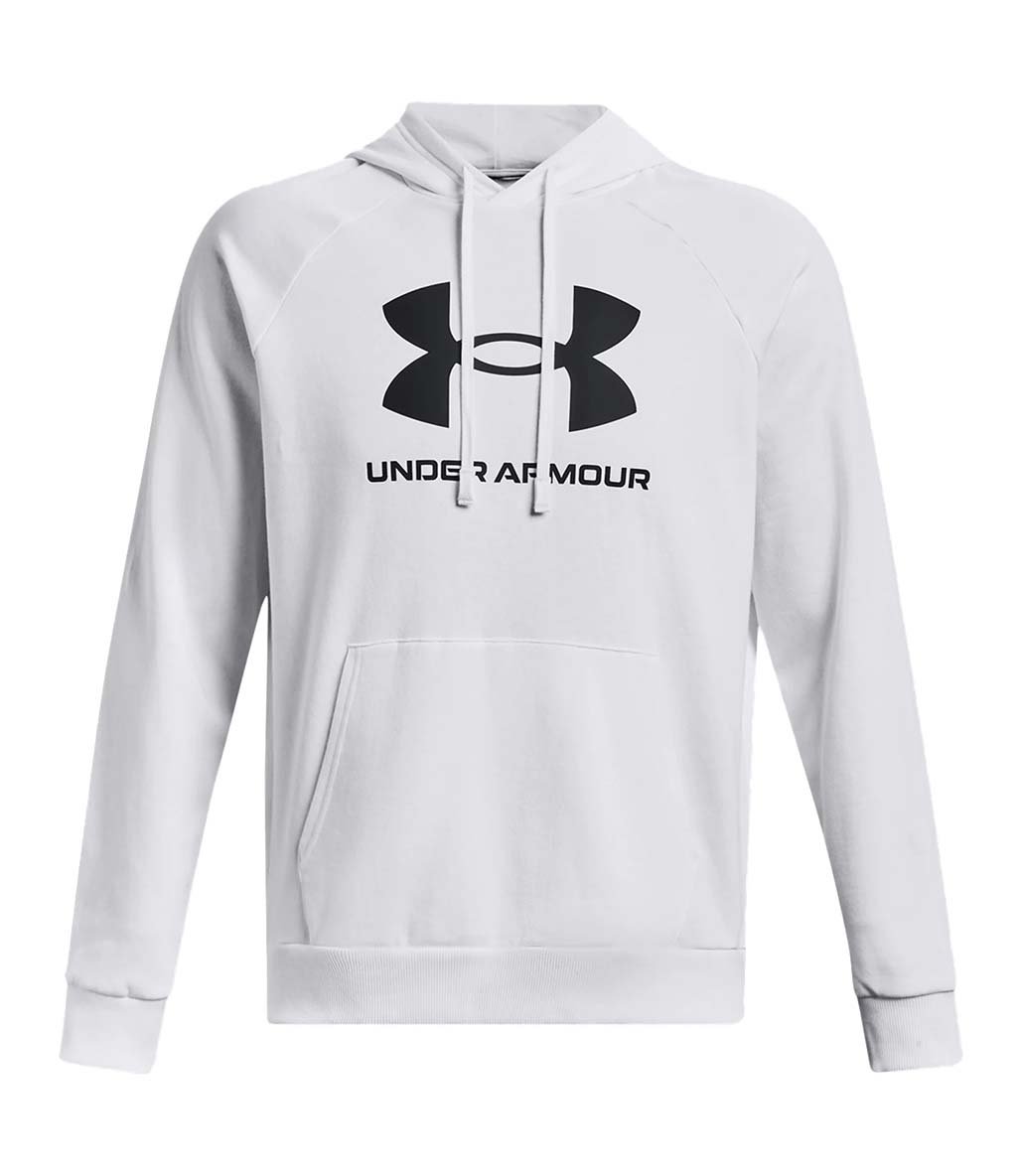 Under Armour Rival Fleece Logo Kapüşonlu Sweatshirt Beyaz