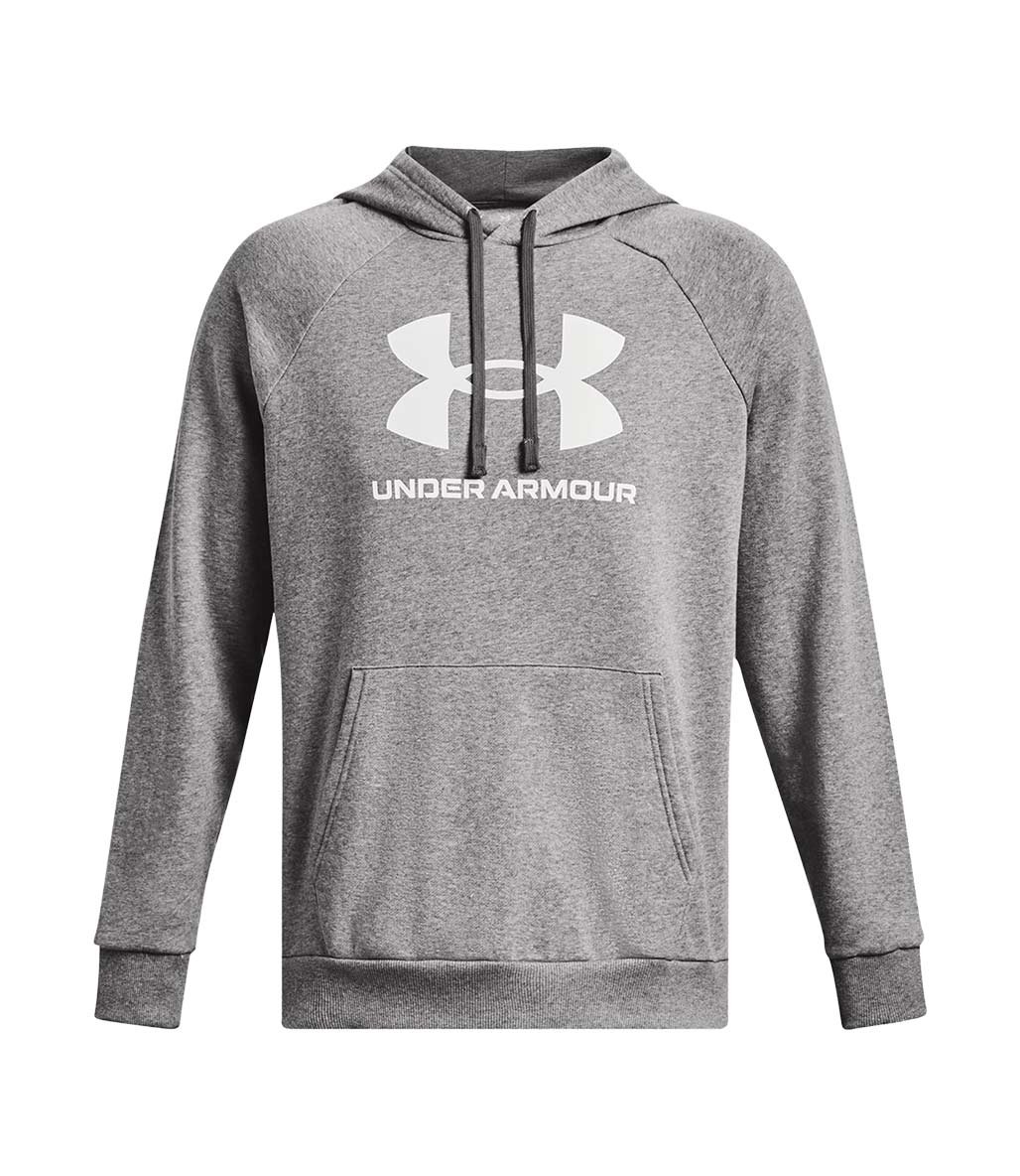 Under Armour Rival Fleece Logo Kapüşonlu Sweatshirt Gri