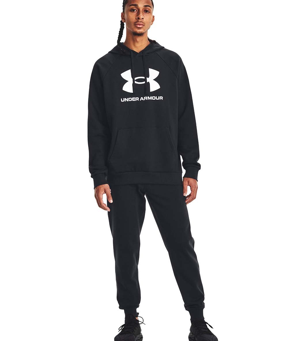 Under Armour Rival Fleece Logo Kapüşonlu Sweatshirt Siyah