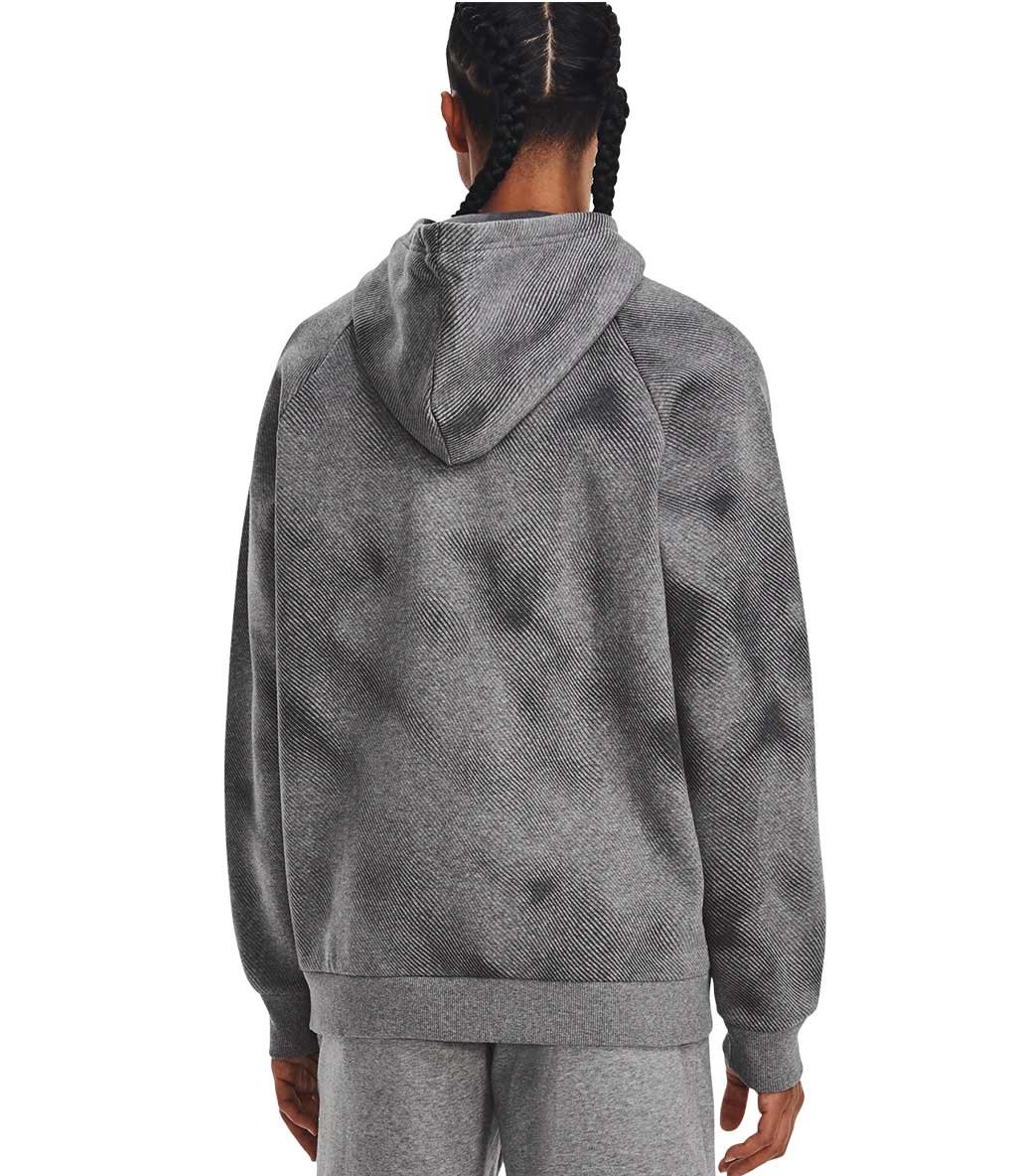 Under Armour Rival Fleece Printed Kapüşonlu Sweatshirt Gri